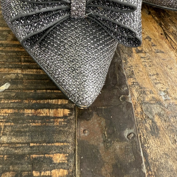 Betsey Johnson silver glitter heels.81/2. - Picture 6 of 10